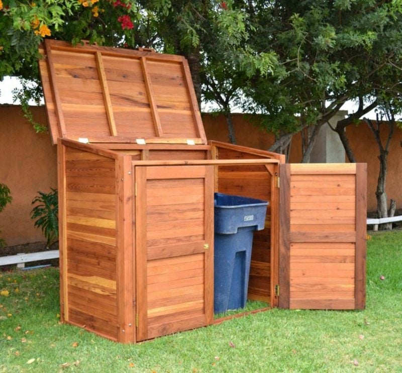 Müllhäuschen bauen Holz