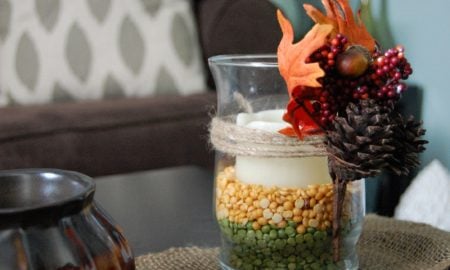 herbstliche Tischdeko DIY Ideen Kerzenhalter
