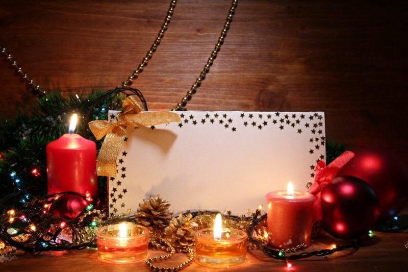 Weihnachtsgrüβe stilvolle Weihnachtskarte mit Sternchen