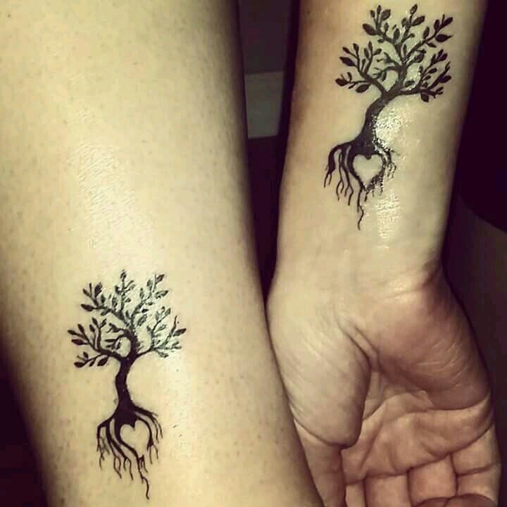Geschwister Tattoo Baum 