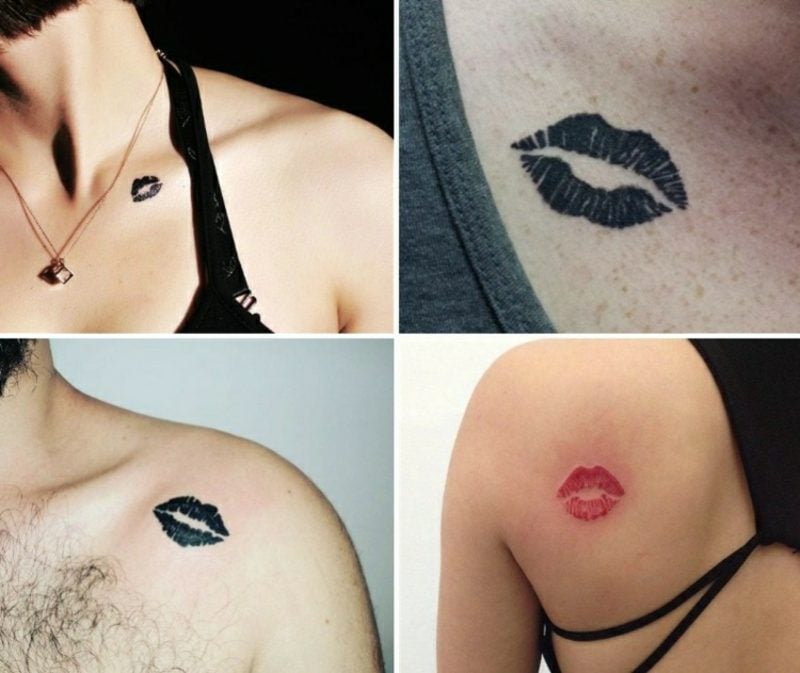 Kussmund Tattoo Designs Damen und Herren