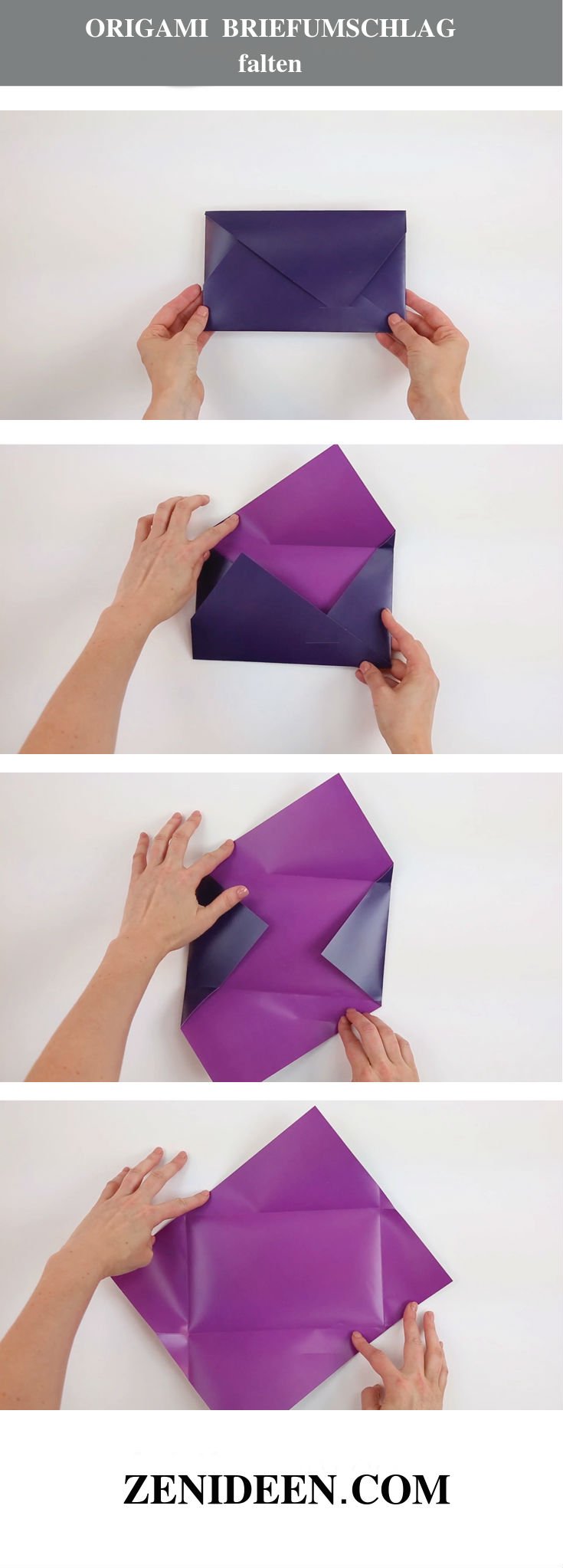 Origami falten Briefumschlag basteln
