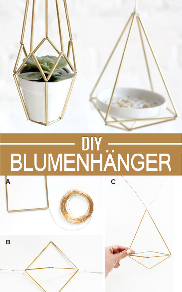 DIY Blumenhänger - und viele tolle Ideen für Weihnachtsgeschenke für Eltern