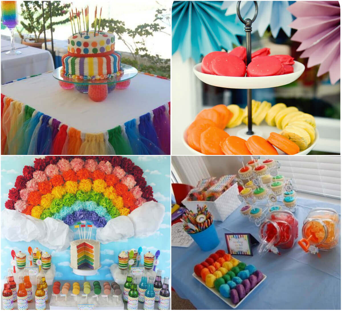 Regenbogen-Party mit Regenbogen-Dekoration