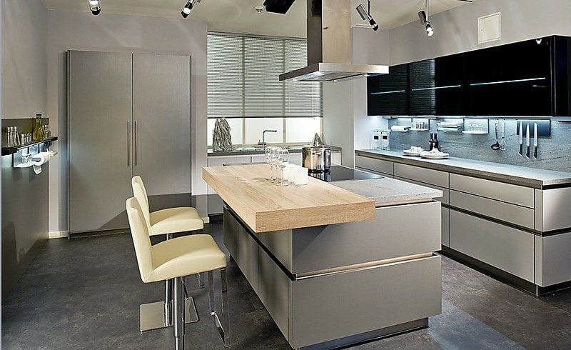Küche grau Wandfarben Ideen
