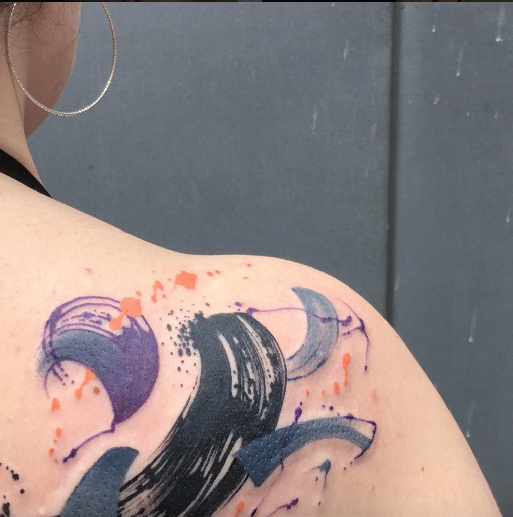 Schöne Tattoos in Wasserfarben 