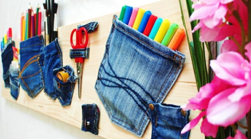 was kann man aus alten Jeans machen Bastelideen