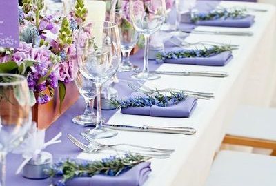 Hochzeitsdeko für Tische-Ein Fest in Lavendelfarben