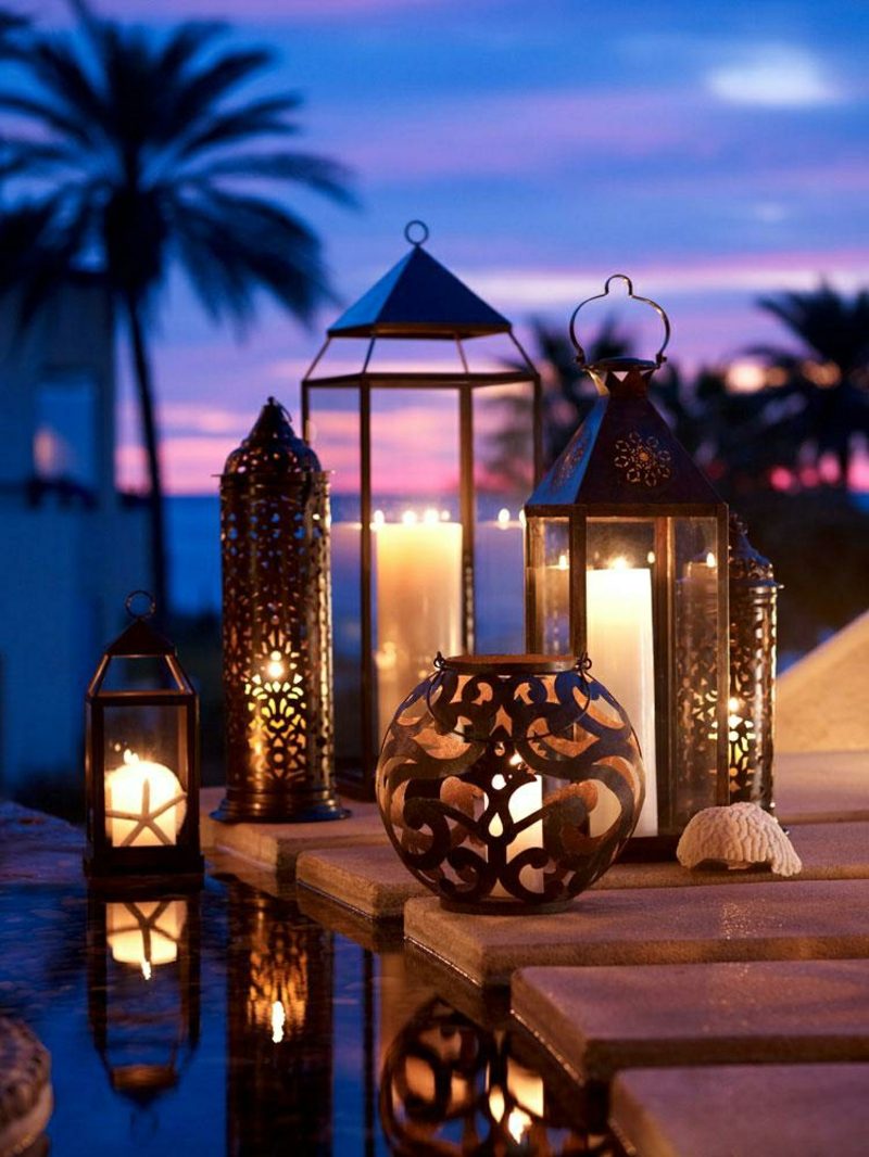 orientalische Lampen im Aussenbereich Garten