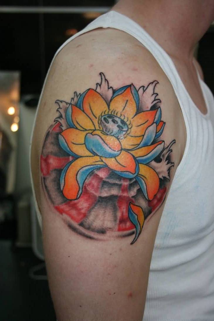 Watercolor Tattoo Lotusblume
