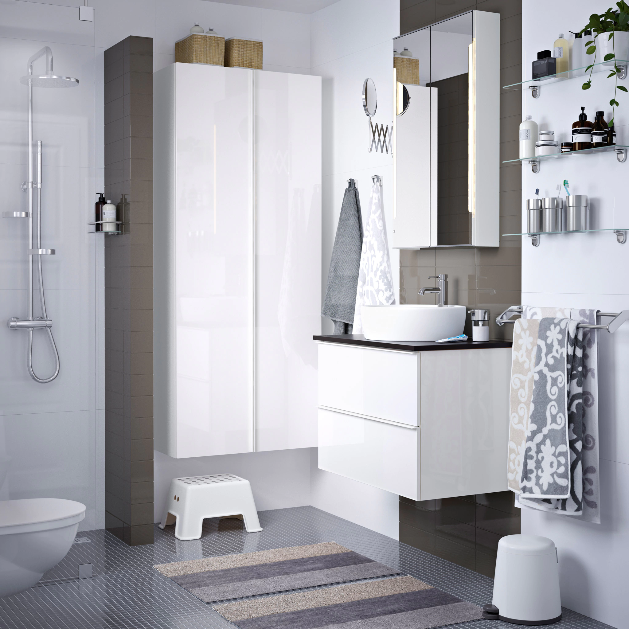 Das moderne Badezimmer mit IKEA Badmäbeln