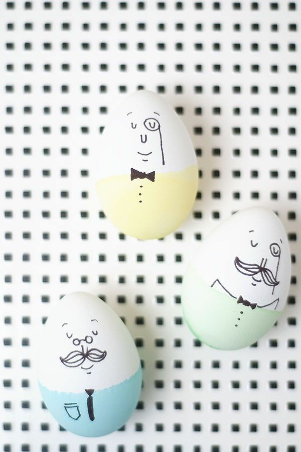 Lustige Eier Gesichter zu Ostern kreieren
