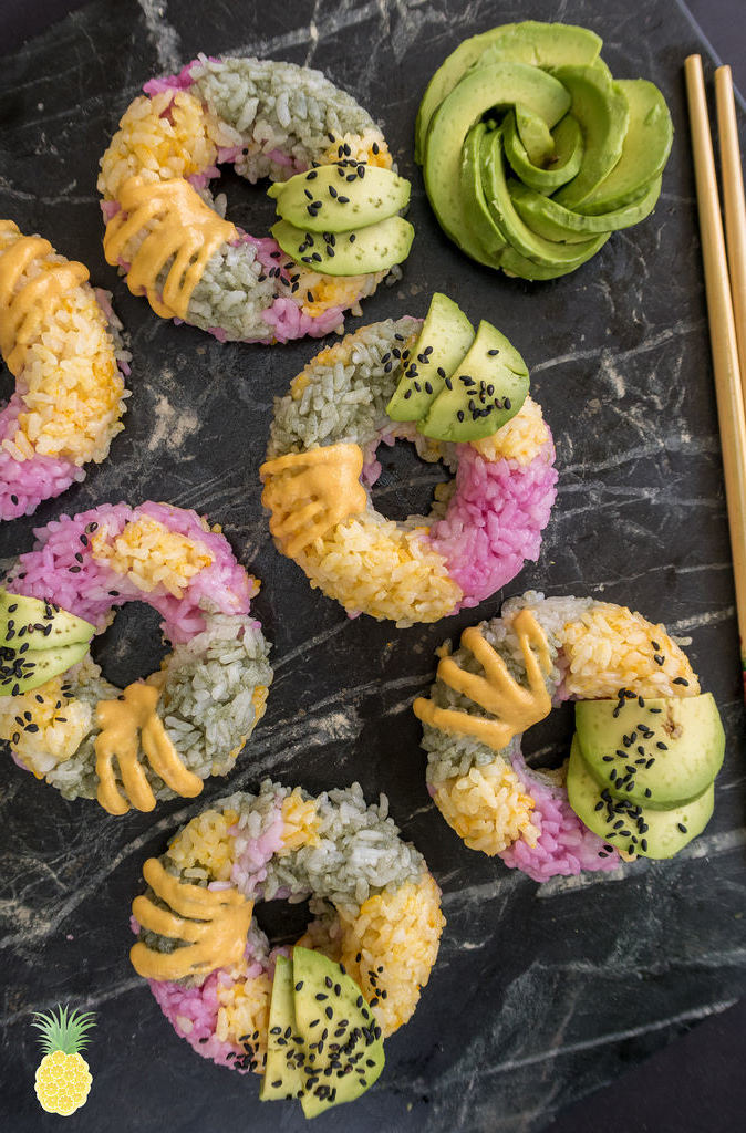 Köstliche Sushi Donuts mit Avocado selber machen