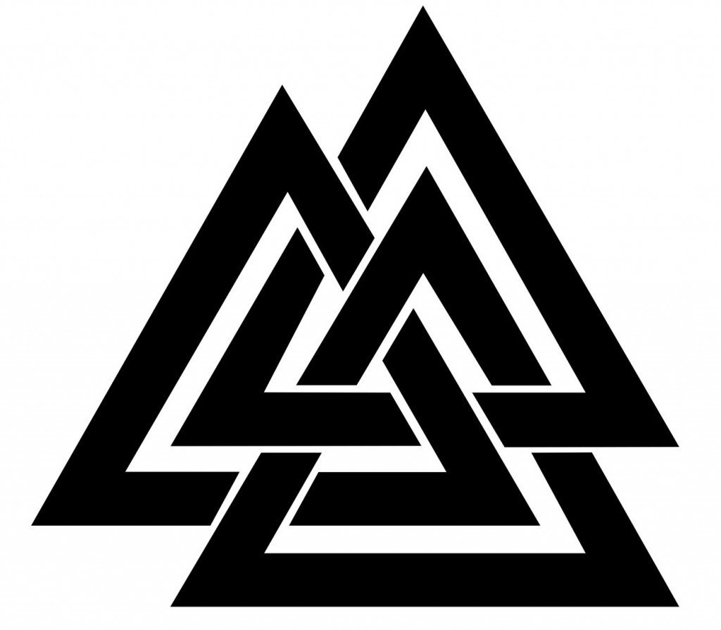 Valknut Symbol als Wikinger Tattoo