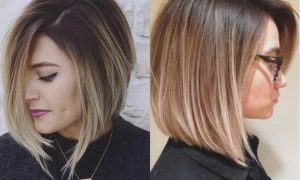 Bob Frisuren Hinterkopf gestuft mittellange Haare