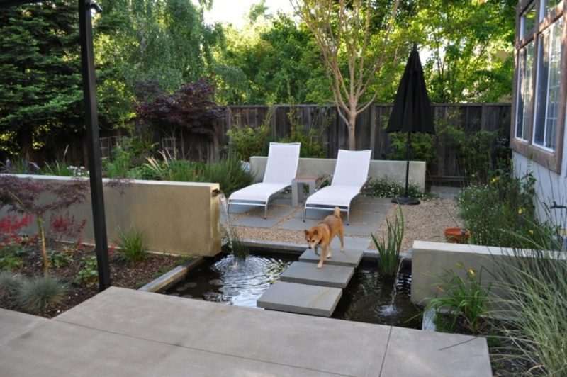 Gartengestaltung modern Wasserspiele