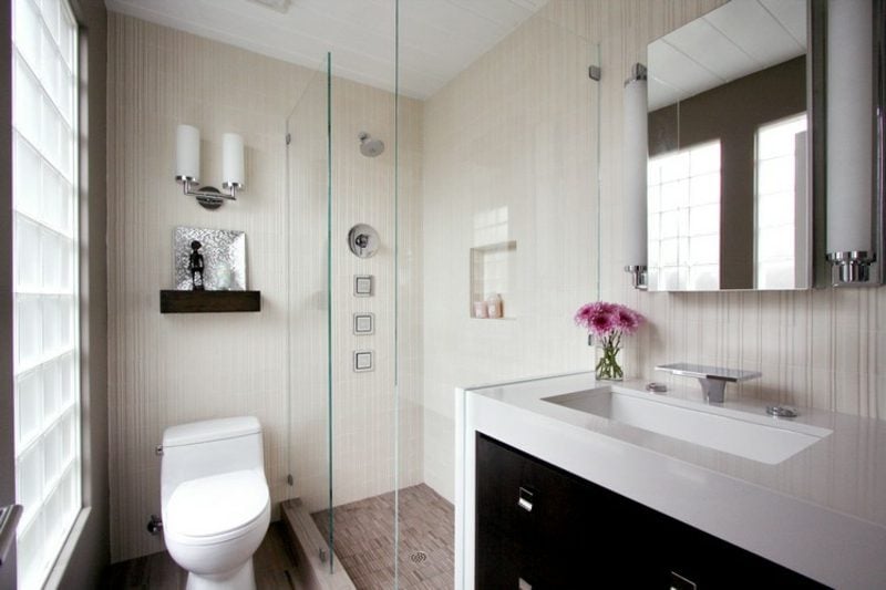 Gäste WC Gestaltung Beispiele minimalistischer Stil