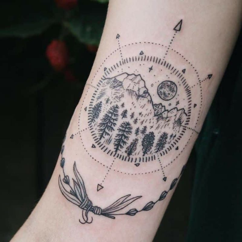 Kompass Tattoo tolles Design