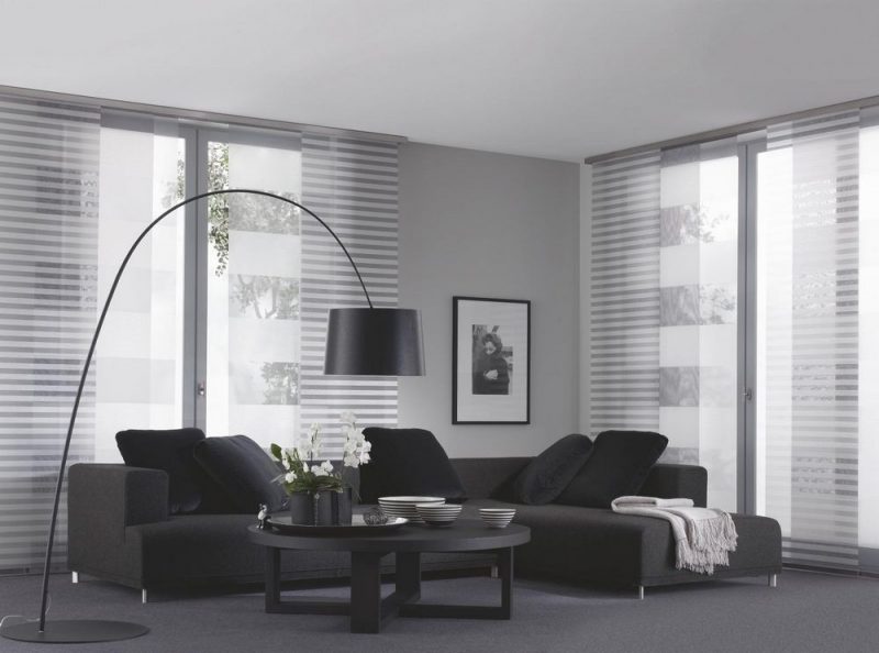 Gardinen Dekorationsvorschläge Wohnzimmer minimalistisch Neutralfarben