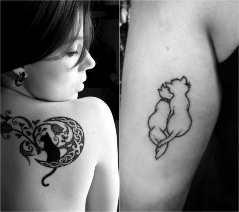 Tattoo Katze tolle Designs damen
