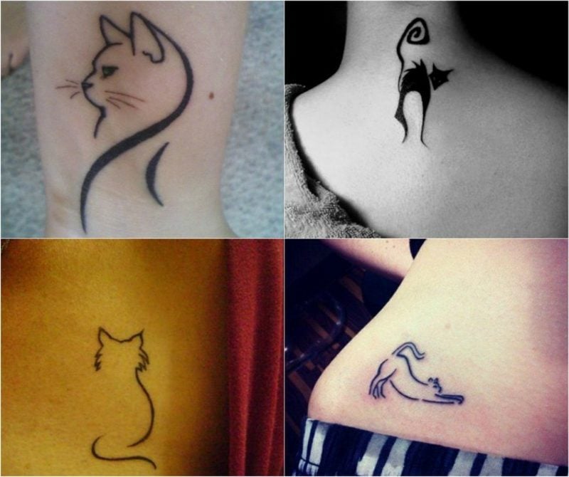 Tattoo Katze vier tolle Designideen Damen