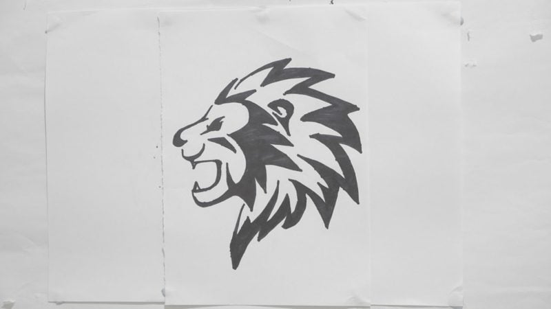 Tattoo Löwe Vorlage klein abstrakt