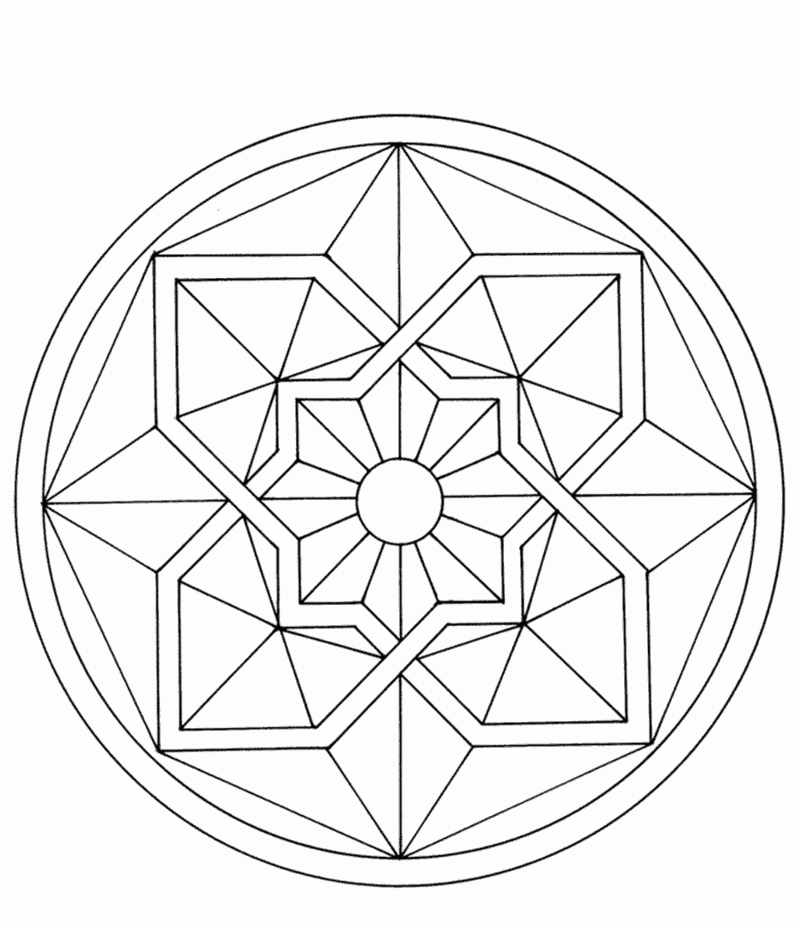 Mandalas zum Ausdrucken geometrisch Stern
