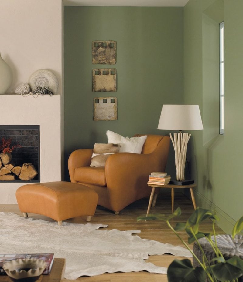 Farbe Salbei vs Olivgrün Wohnzimmer