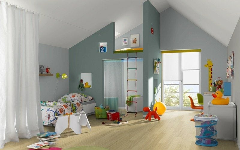 Farbe Salbei und Grau Kinderzimmer