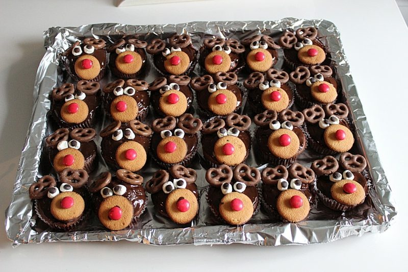 Weihnachts Cupcakes Rentiere Rudolf leckeres Rezept