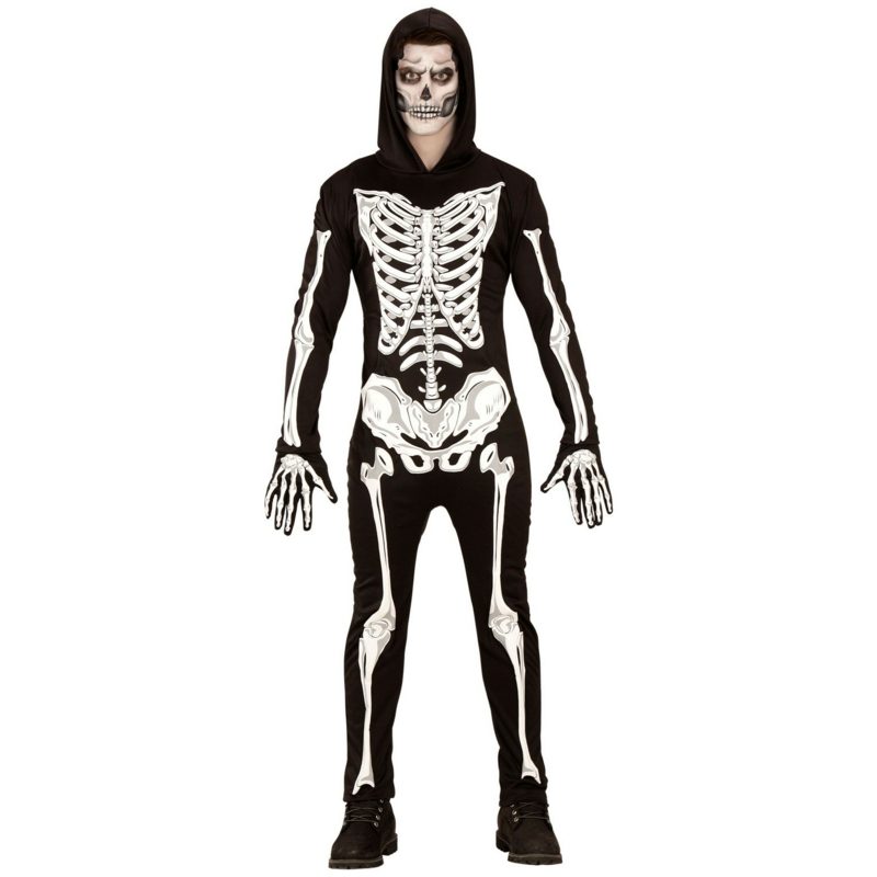 Halloween Kostüme Herren Skelett Make up schaurig