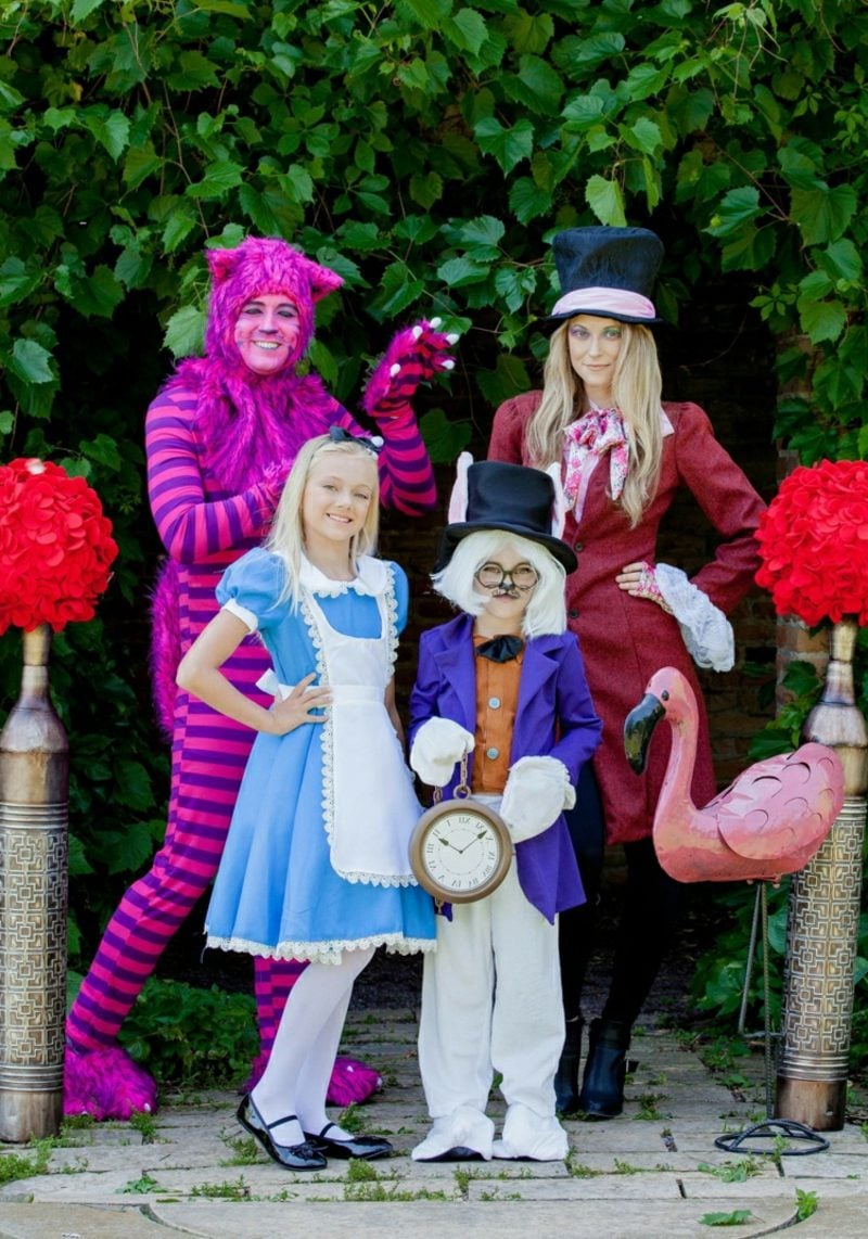 Alice im Wunderland Kostüm Grinsekatze Hutmacher Kanninchen