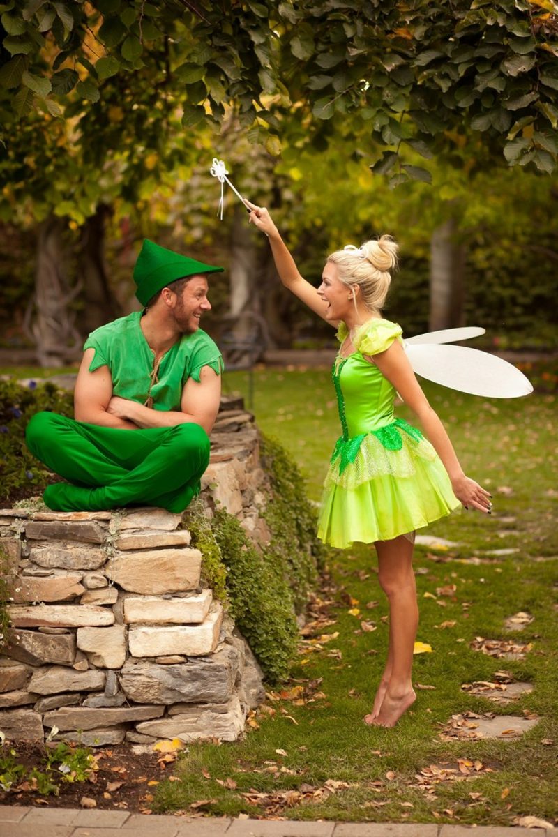 lustige Kostüme Peter Pan und Tinker Bell