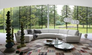 rundes Sofa weiss herrlicher Look