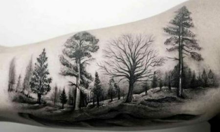 Wald Tattoo Symbolik und Designideen