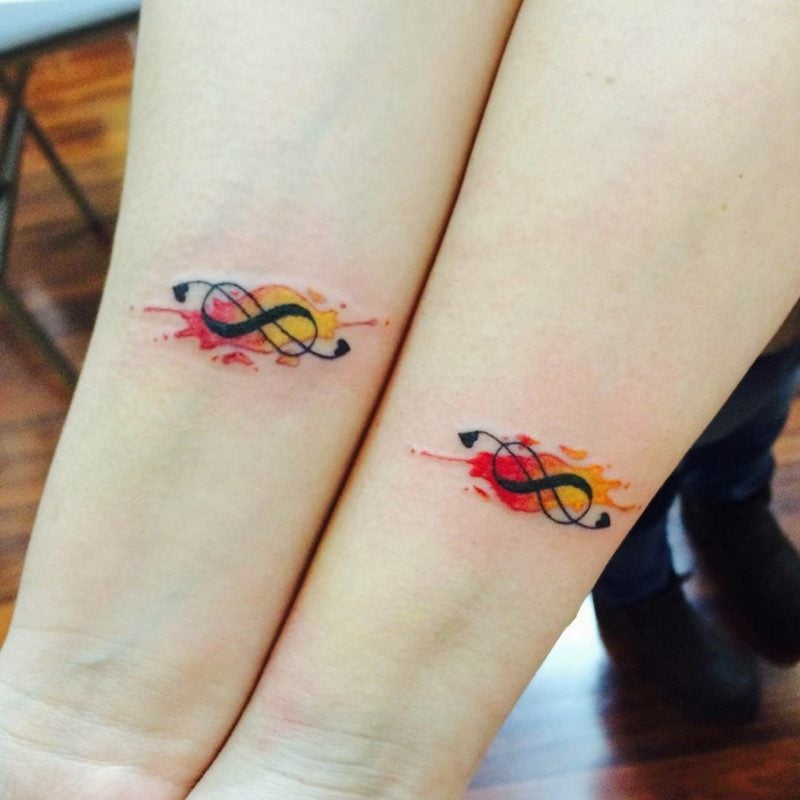 Tattoo Unendlichkeitszeichen Aquarell Paar