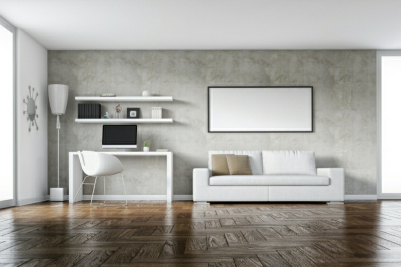 Betonwand bringt industriellen Schick im Interieur: 40 stilvolle Ideen