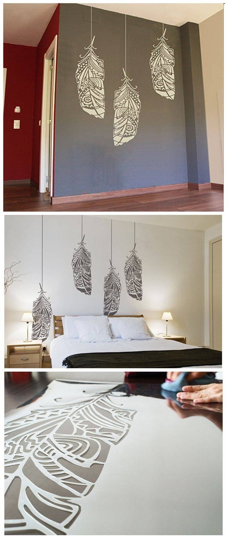 Wohnzimmer Wandgestaltung mit dekorativen Akzente und Motive