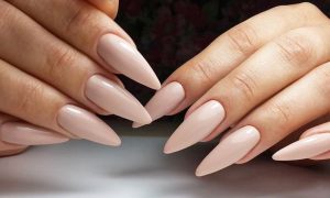 Stiletto Nails Milchrosa lang