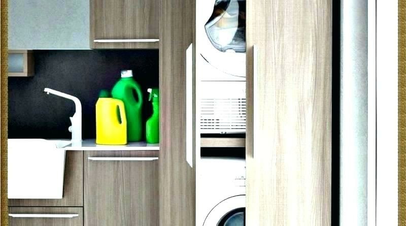 Schrank für Waschmaschine und Trockner die Geräte verstecken
