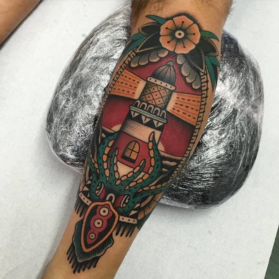 Leuchtturm Tattoo Design Ideen Männer Tattoos