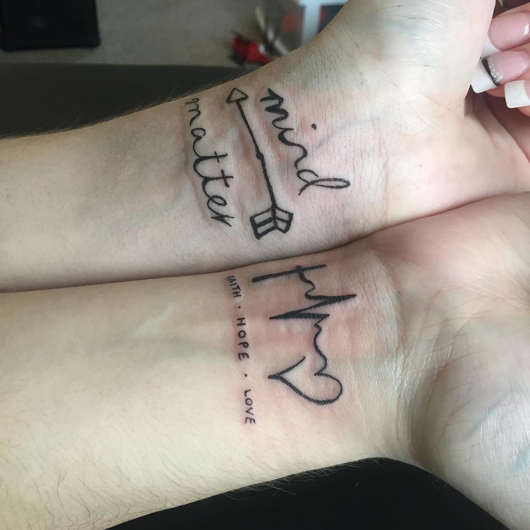 Partner Tattoos - Glaube Liebe Hoffnung Symbol.