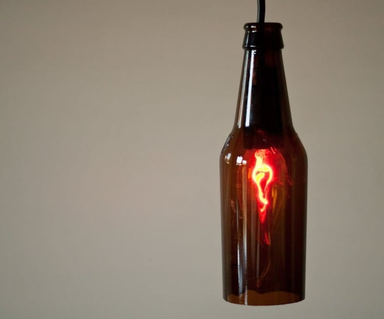 Lampe aus Flaschen Pendelleuchte Bierflasche