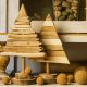 Weihnachtsdeko selber basteln Holz dekorative Tannen Treibholz