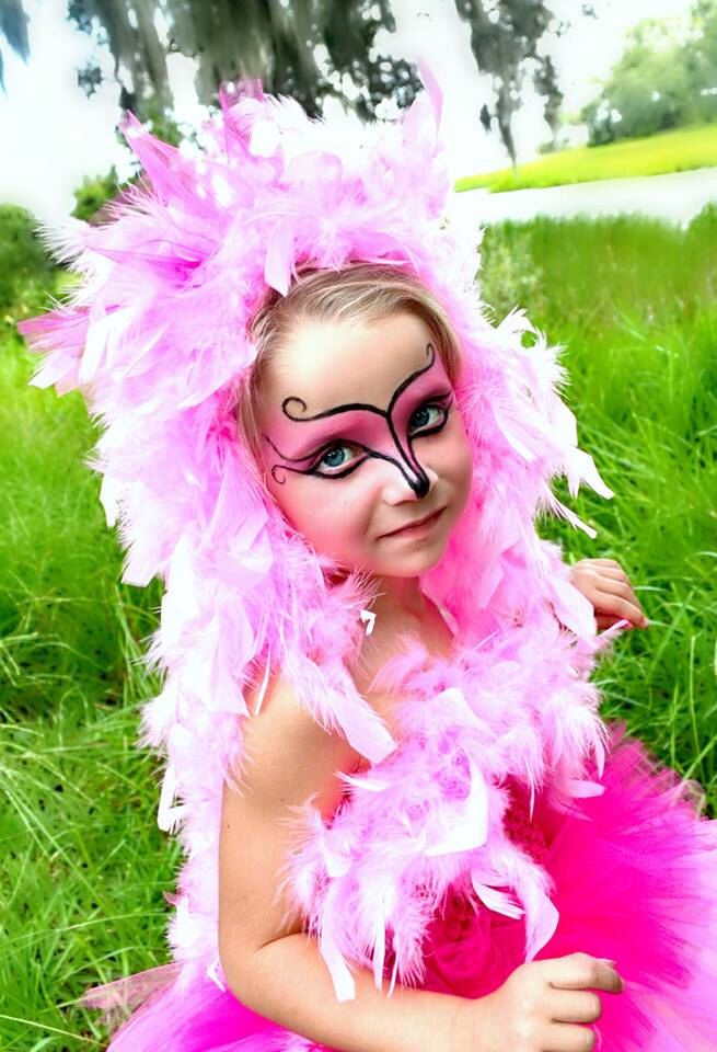 Flamingo Kostüm selber basteln Kind
