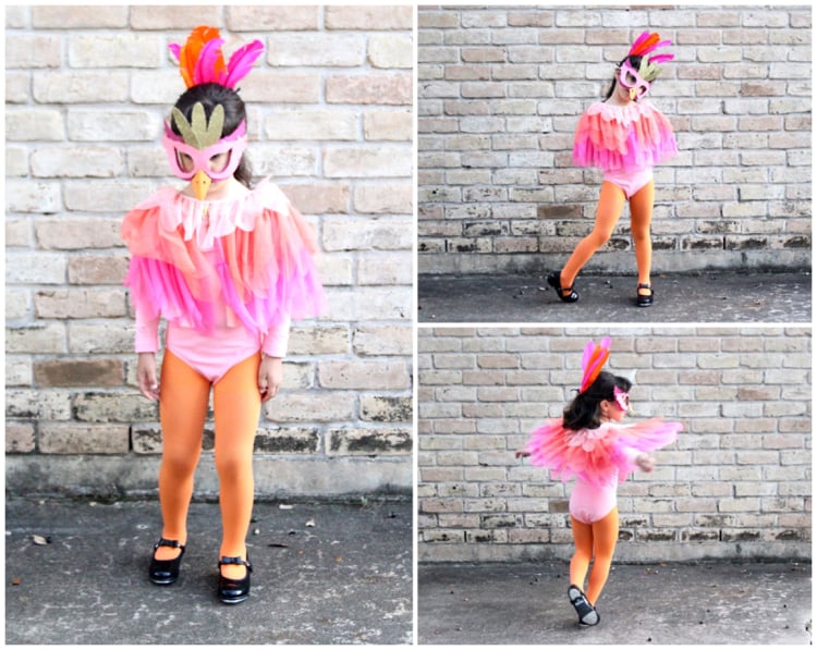 Flamingo Kostüm Kind tolle Idee Fasching