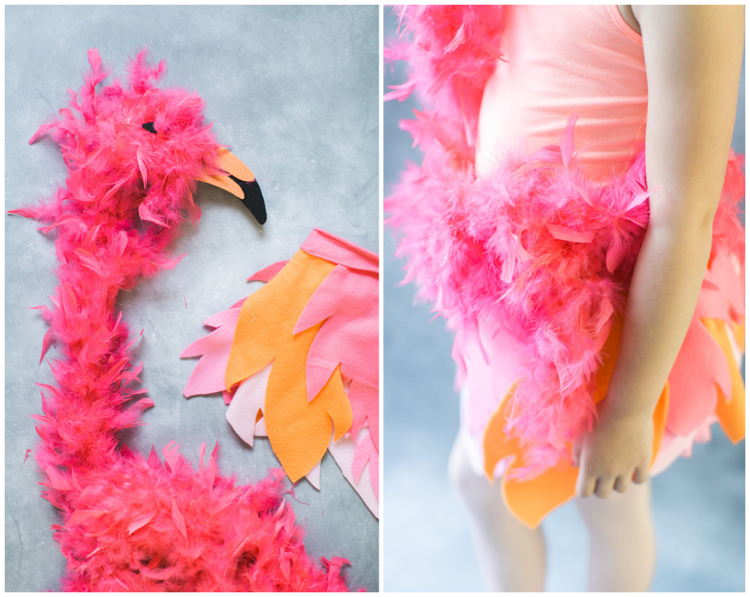 Flamingo Kostüm DIY Flamingokopf basteln