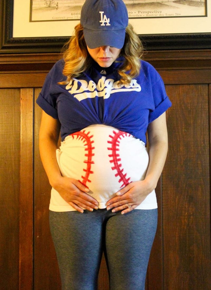 Kostüm für Schwangere Halloween Fasching Baseball