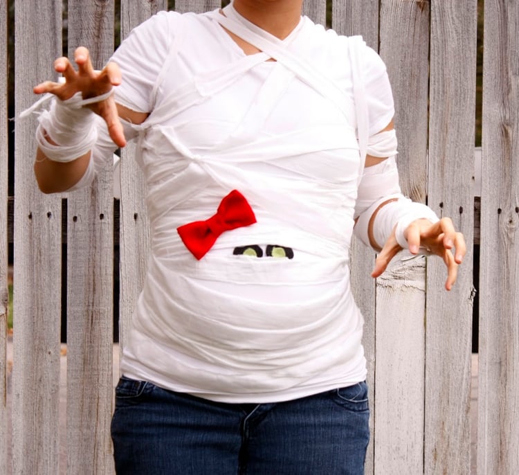 Kostüm für Schwangere Mumie Babybauch Halloween