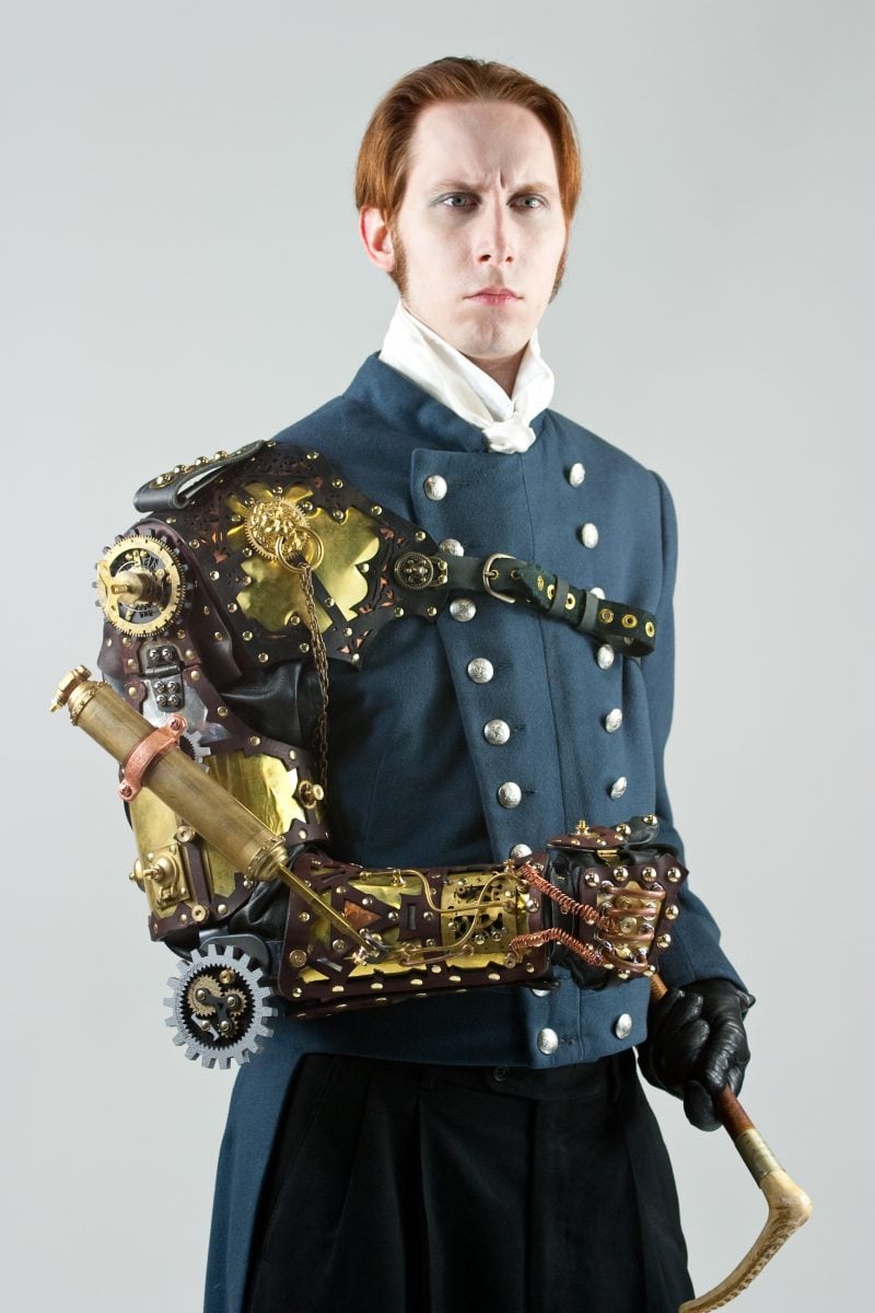 Steampunk Kleidung Mann Roboter Hand